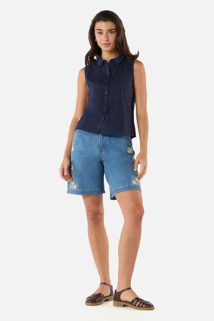 Princess Highway - Carter Sleeveless Blouse - navy