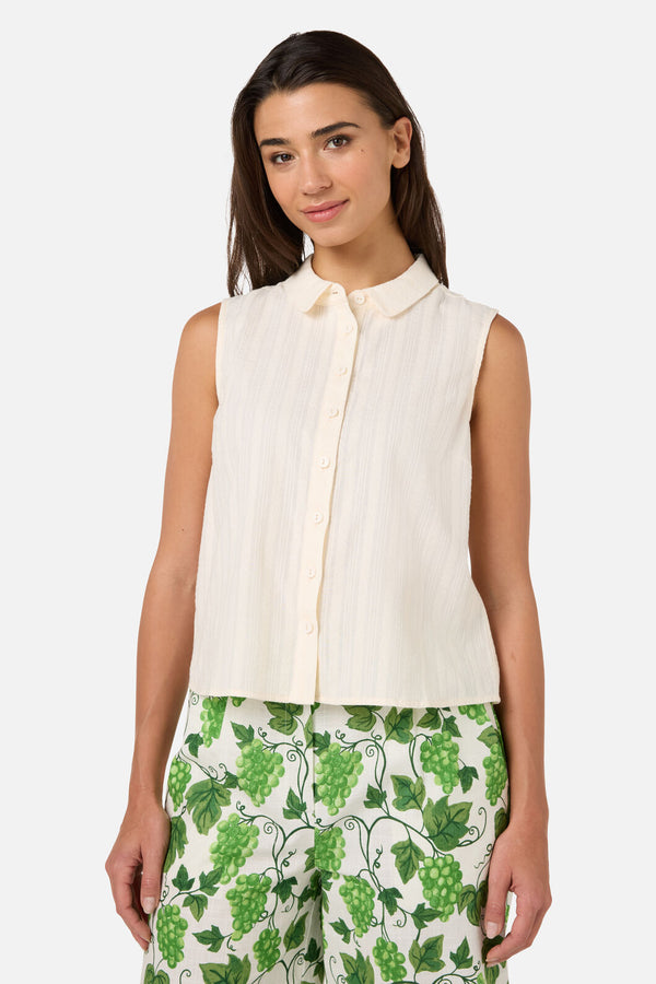 Princess Highway - Carter Sleeveless Blouse - cream
