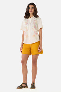 Princess Highway - Alexa Flower Embroidered Shirt - cream