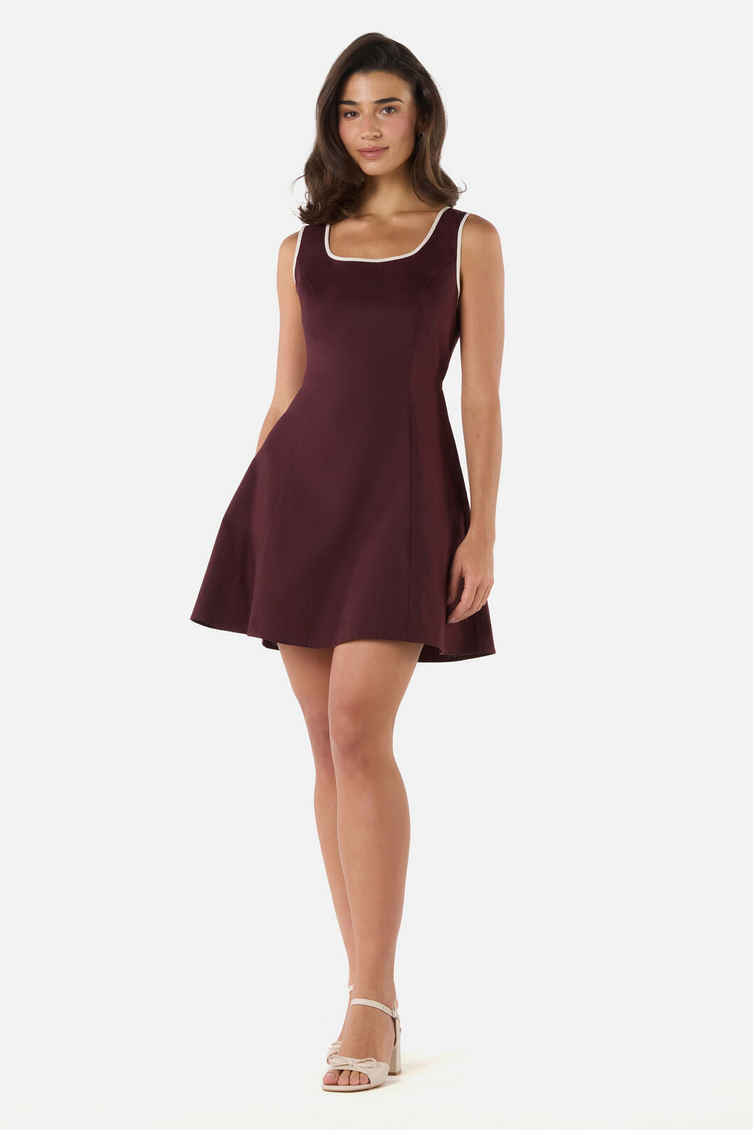 Princess Highway - Bailey Contrast Mini Dress - chocolate