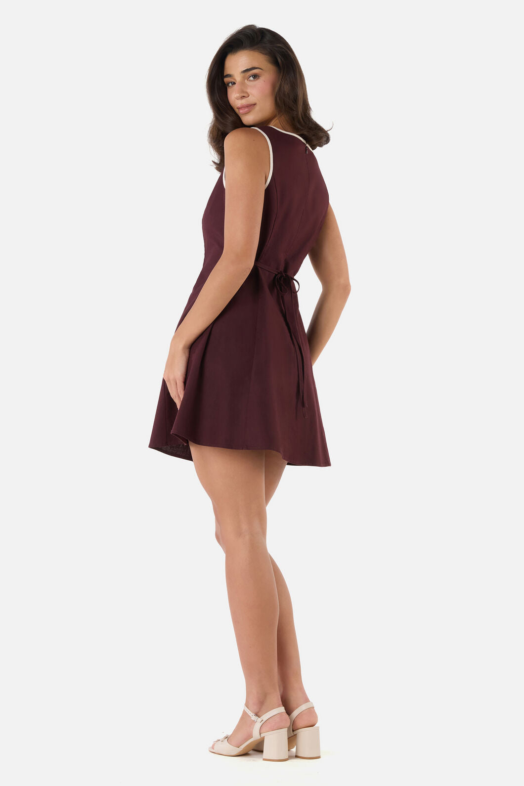 Princess Highway - Bailey Contrast Mini Dress - chocolate