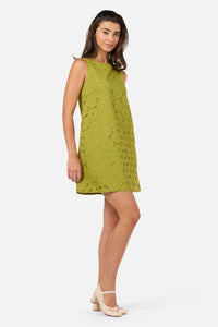 Princess Highway - Daisy Broiderie Shift Dress - green