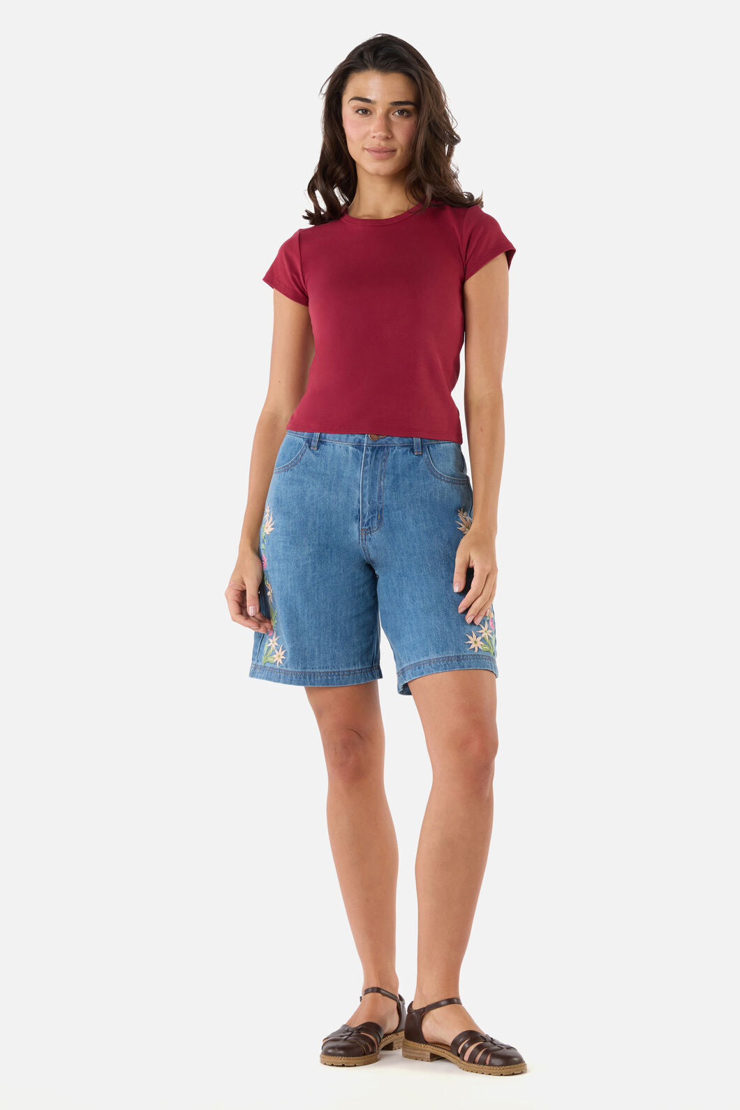 Princess Highway - Jodie Ringer Tee - berry