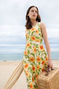 Princess Highway - Hibiscus Summer Midi Dress - cream