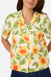 Princess Highway - Hibiscus Summer Shirt - cream