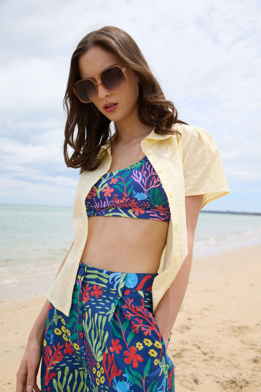 Princess Highway - Anastasia Broderie Blouse - lemon