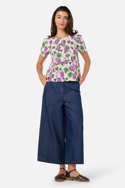 Princess Highway - Grape Vine Short Sleeve Top - lilac