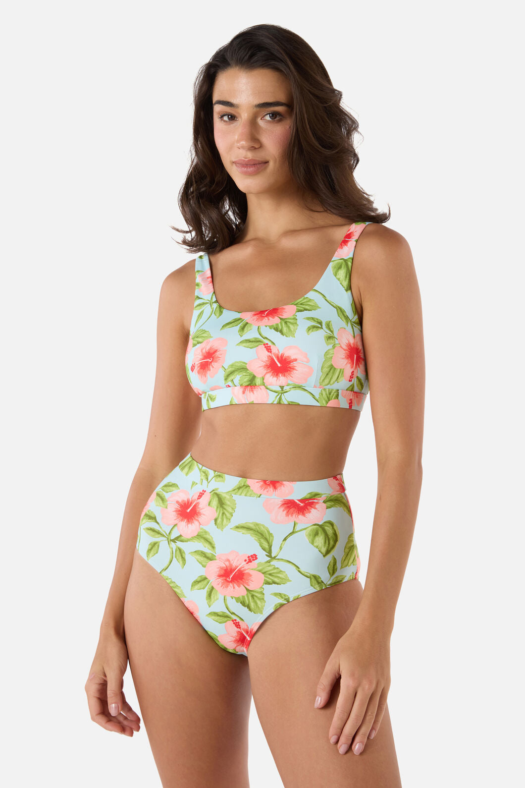 Princess Highway - Hibiscus Bikini Bottom - blue