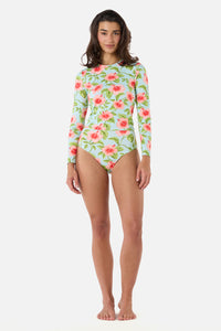 Princess Highway - Hibiscus Rashie Swim Top - blue