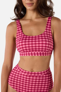 Princess Highway - Gingham Bikini Top - pink