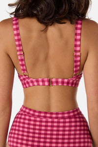 Princess Highway - Gingham Bikini Top - pink