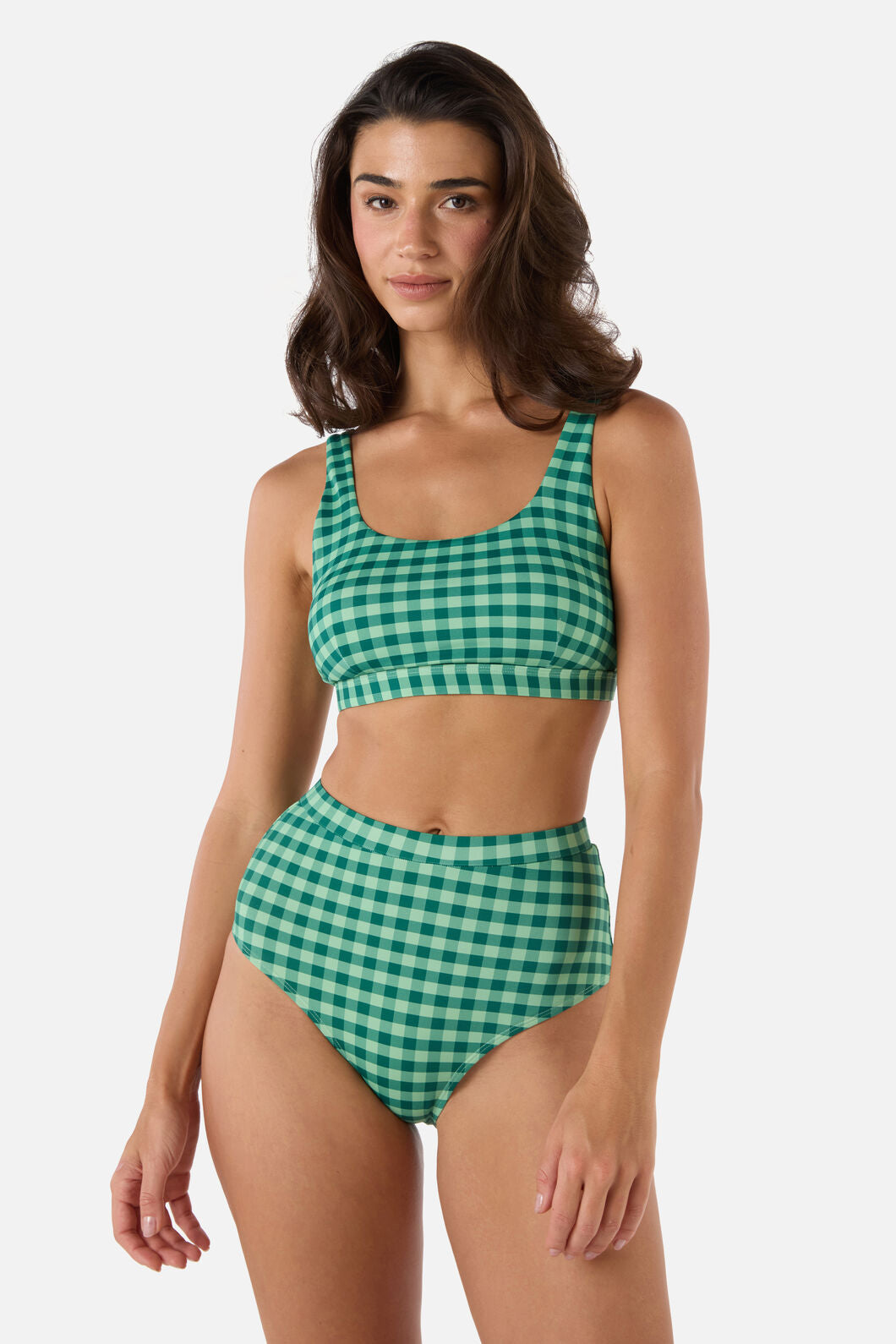 Princess Highway - Gingham Bikini Top - green