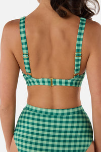 Princess Highway - Gingham Bikini Bottom - green