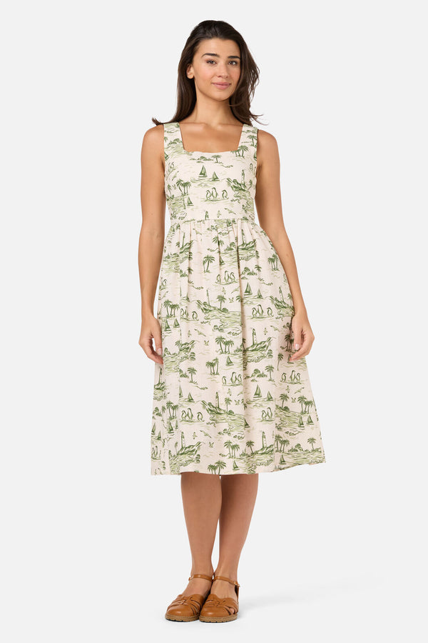 Princess Highway - Seaside Toile Midi Dress - green