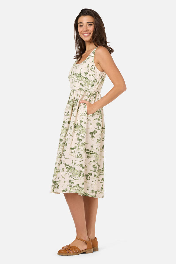 Princess Highway - Seaside Toile Midi Dress - green