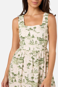 Princess Highway - Seaside Toile Midi Dress - green