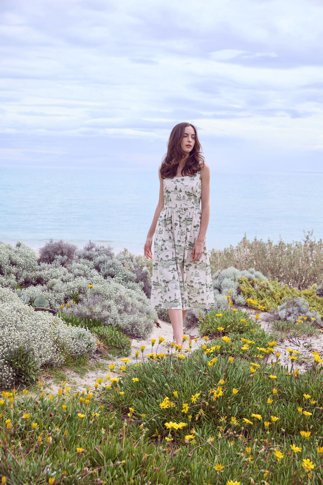 Princess Highway - Seaside Toile Midi Dress - green