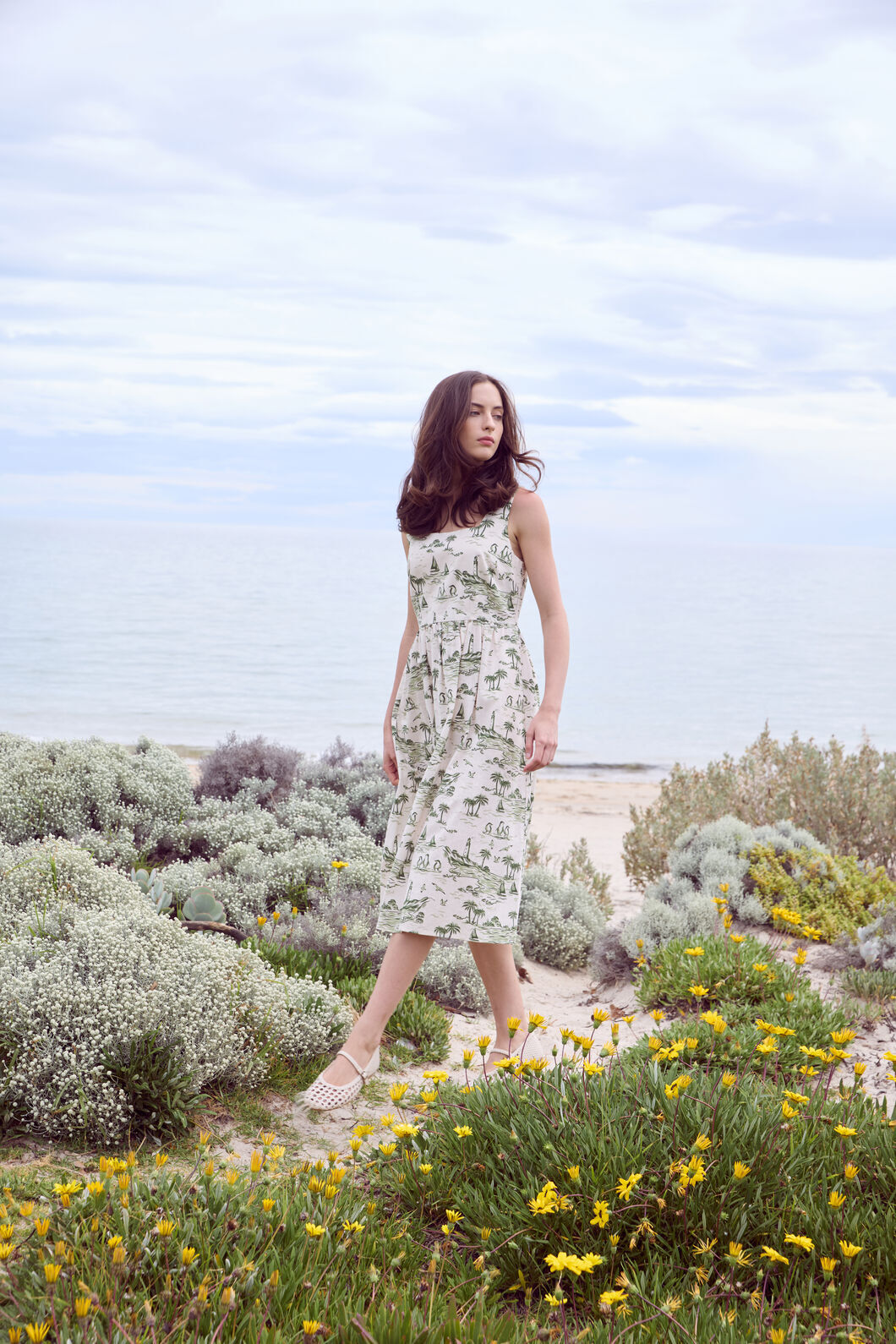 Princess Highway - Seaside Toile Midi Dress - green
