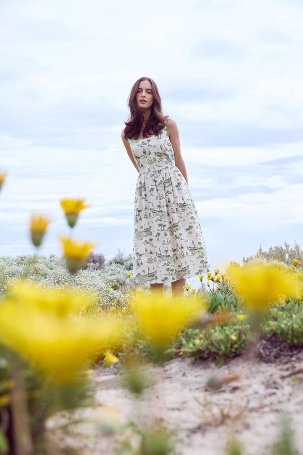 Princess Highway - Seaside Toile Midi Dress - green
