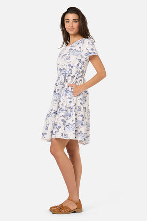 Princess Highway - Seaside Toile Mini Dress - blue