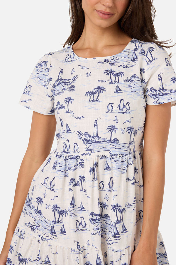 Princess Highway - Seaside Toile Mini Dress - blue
