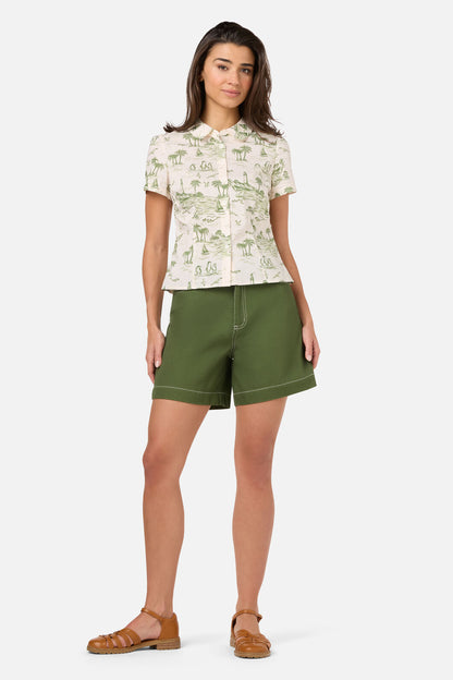 Princess Highway - Seaside Toile Blouse - green
