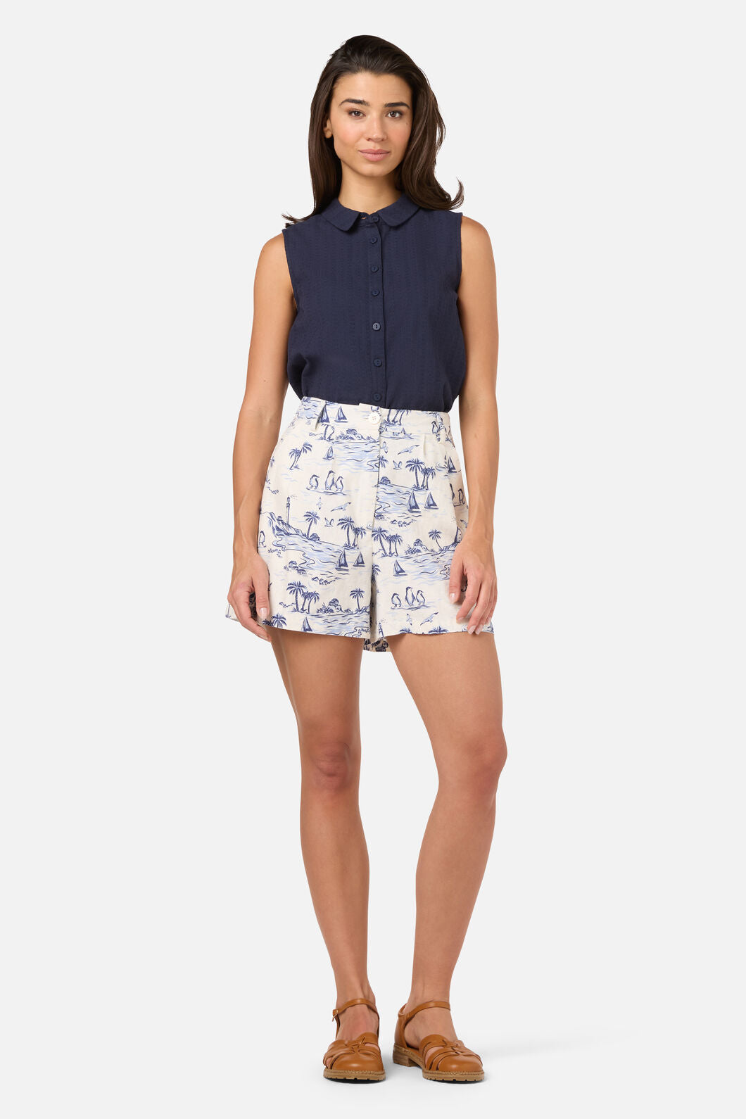 Princess Highway - Seaside Toile Short - blue