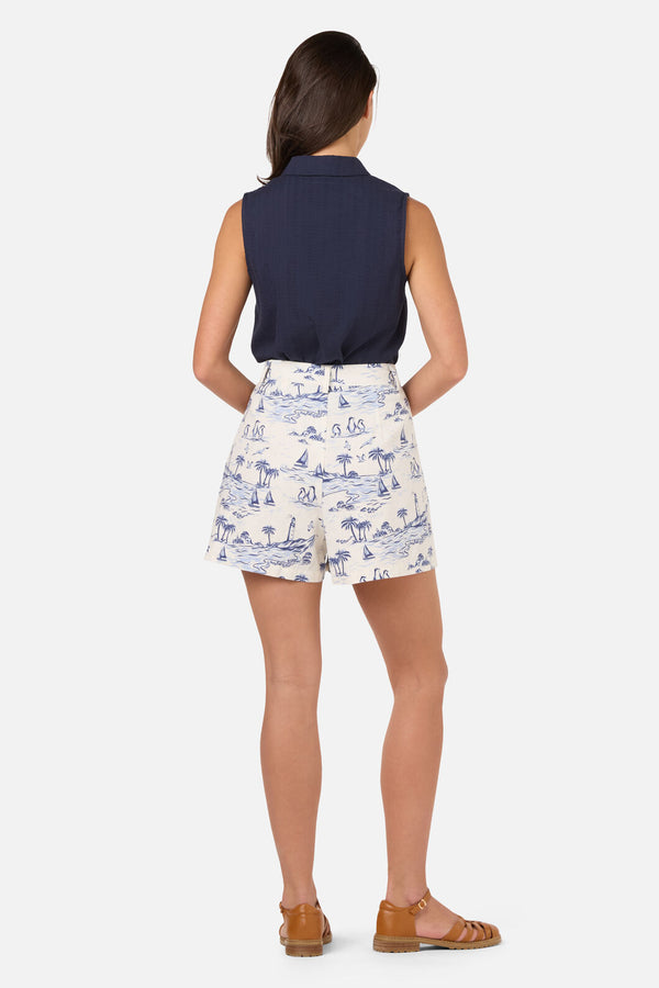 Princess Highway - Seaside Toile Short - blue