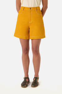 Princess Highway - Sammy Contrast Stitch Short - gold