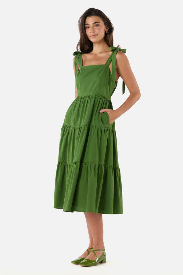 Princess Highway - Donna Tiered Midi Dress - green