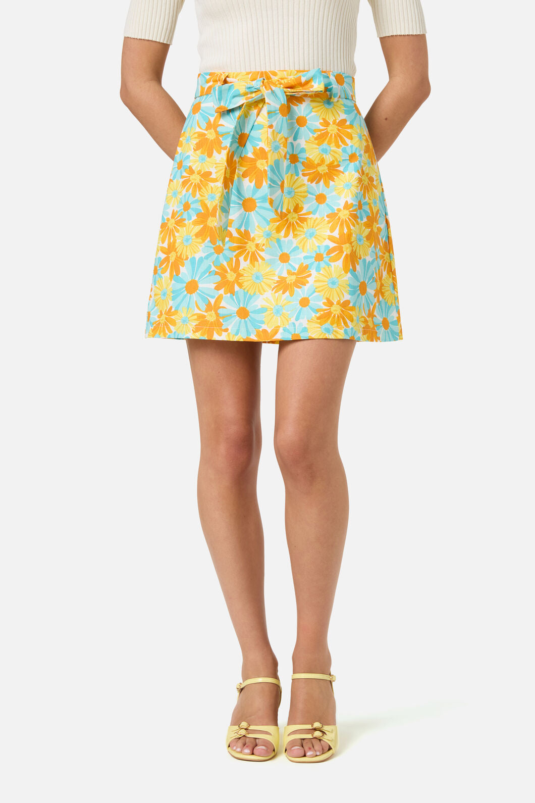 Princess Highway - Vintage Daisy Mini Skirt - blue