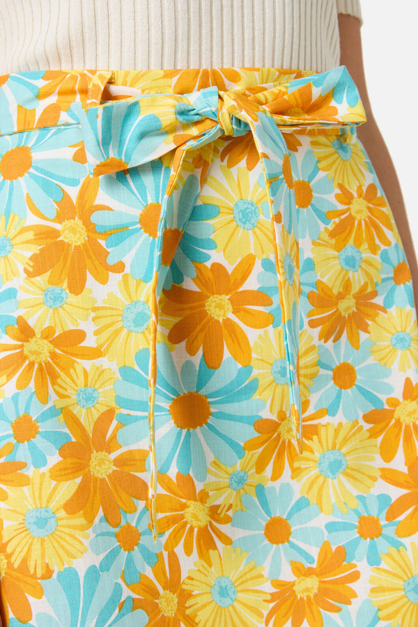 Princess Highway - Vintage Daisy Mini Skirt - blue