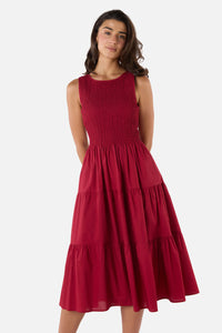 Princess Highway - Avril Shirred Midi Dress - red