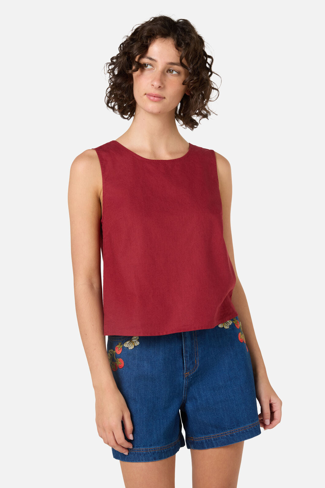 Princess Highway - Hattie Shell Top - henna