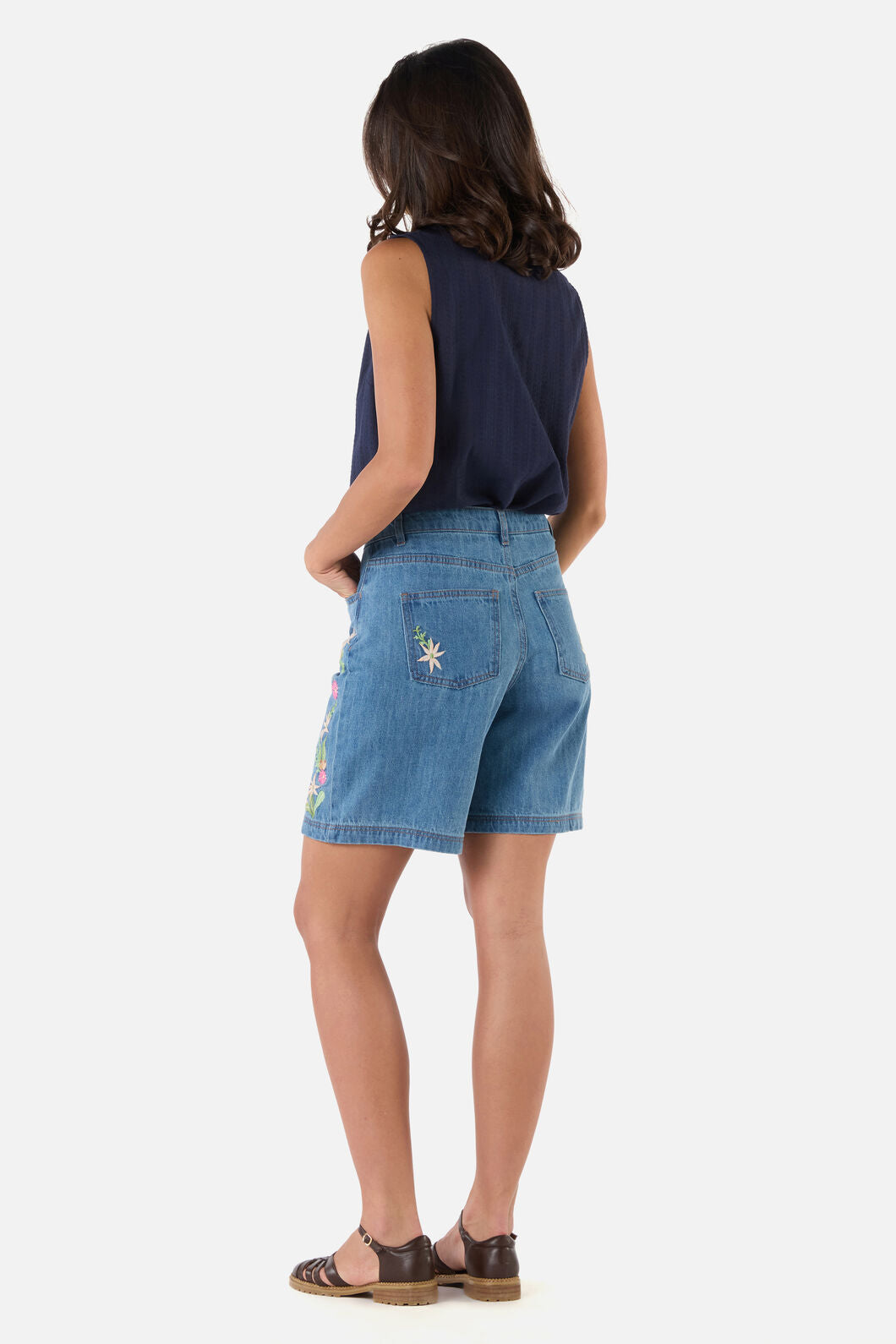 Princess Highway - Sweet Native Embroidered Short - blue-denim