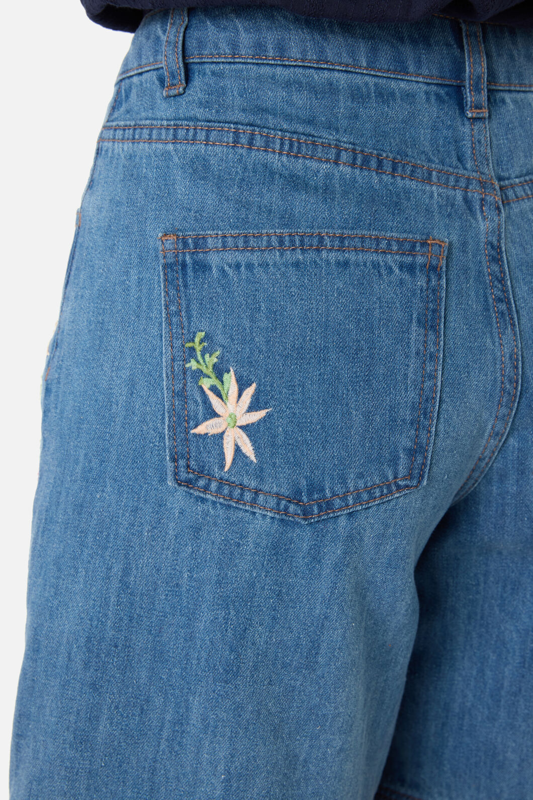 Princess Highway - Sweet Native Embroidered Short - blue-denim