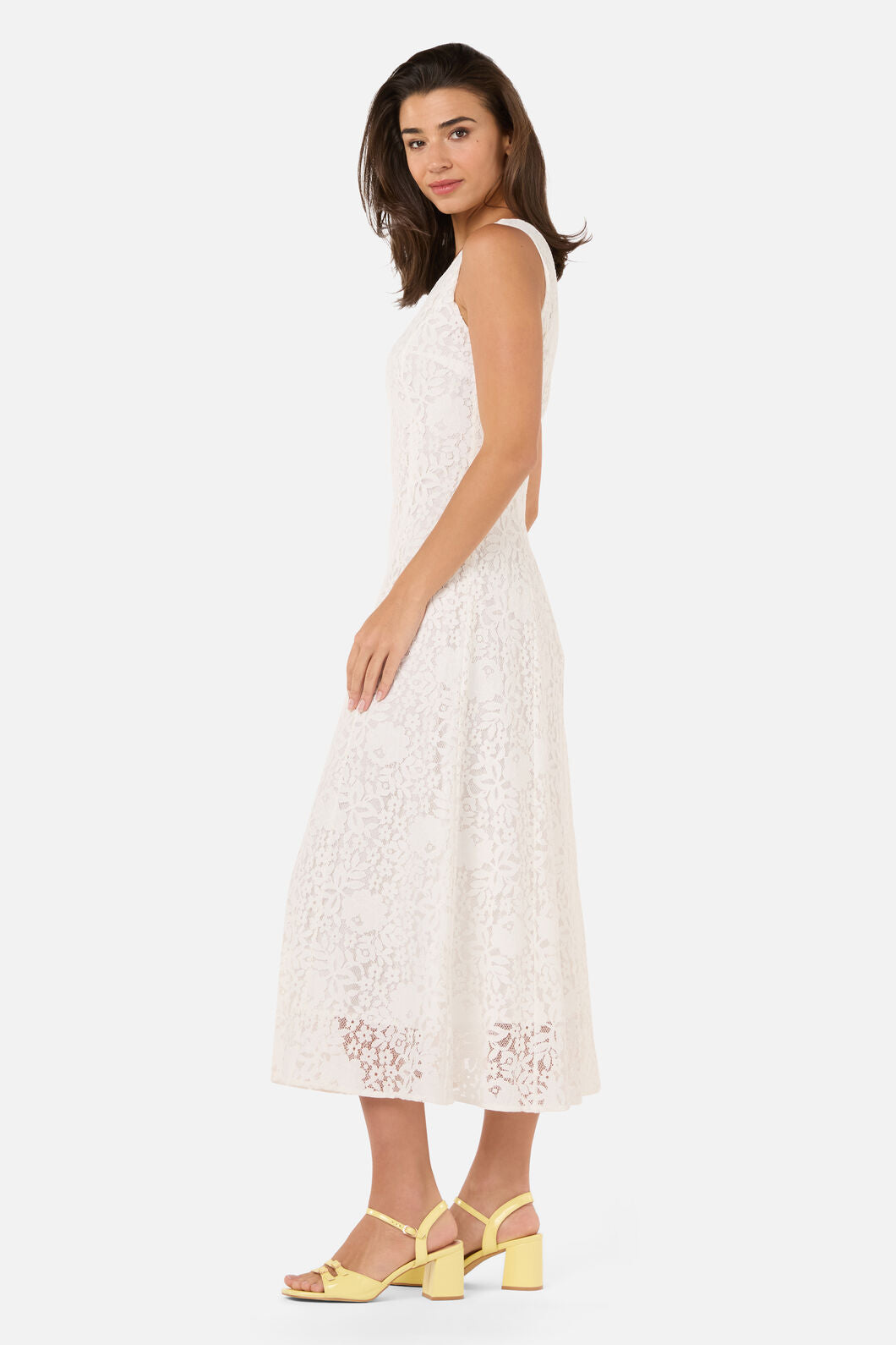 Dreamy White Lace Midi Dress – Princess Highway