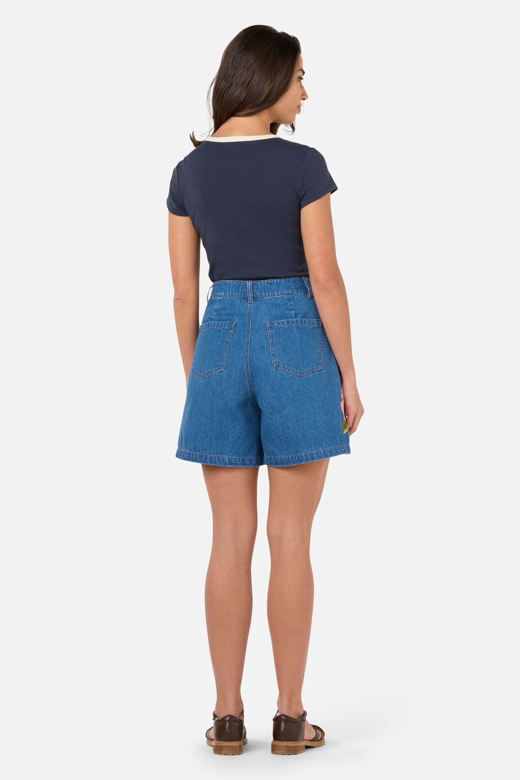 Princess Highway - Jodie Contrast Bind Ringer Tee - navy-cream