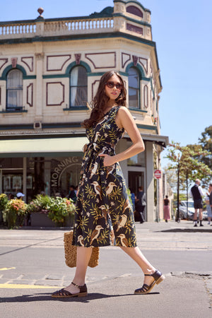 Princess Highway - Kookaburra Midi Dress - black