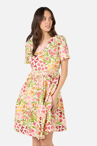 Princess Highway - Liberty Native Smock Dress - cream