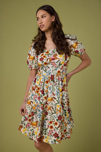 Princess Highway - Fancy Horses Tiered Mini Dress - cream