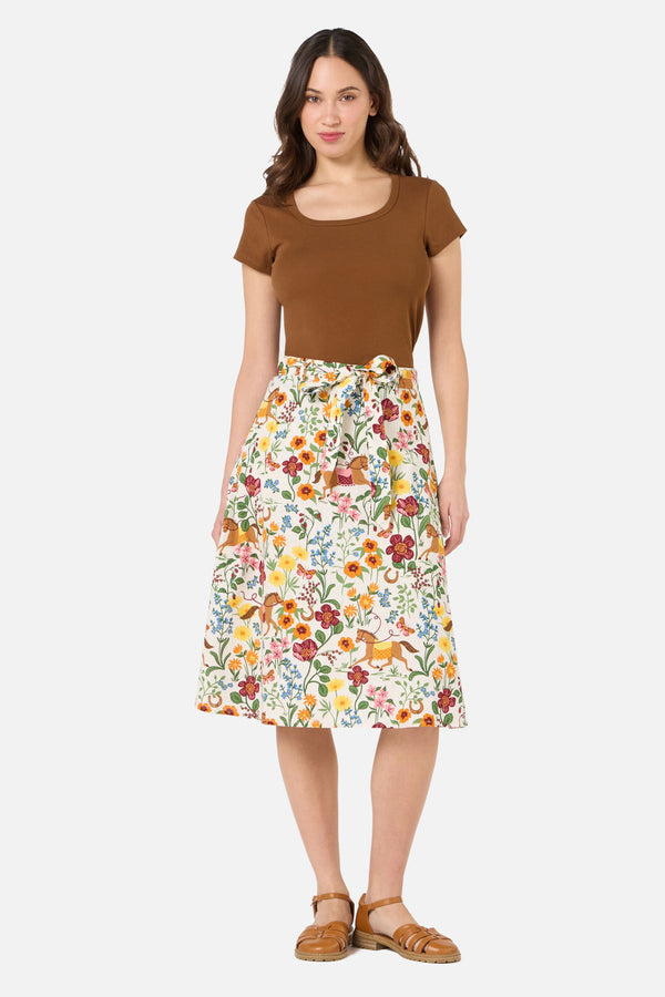 Princess Highway - Fancy Horses Skirt - cream