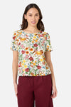 Princess Highway - Fancy Horses Short Sleeve Top - cream