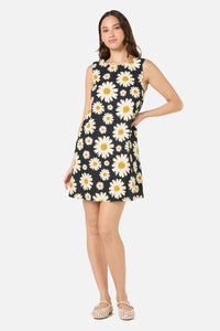 Princess Highway - 60'S Daisy Mini Dress - black