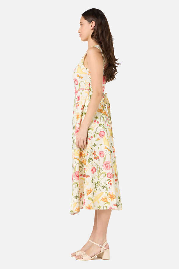 Princess Highway - Whimsical Garden Midi Dress - cream
