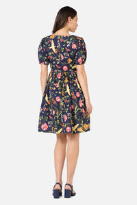 Princess Highway - Whimsical Garden Mini Dress - navy