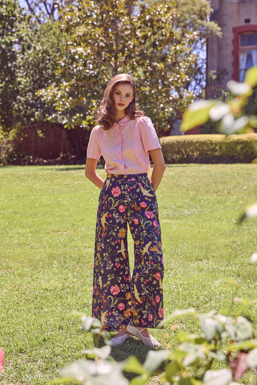 Princess Highway - Whimsical Garden Pant - navy