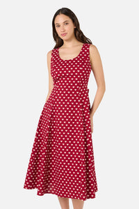 Princess Highway - Sweet Heart Midi Dress - red