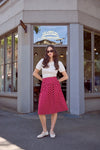 Princess Highway - Sweet Heart Gathered Skirt - red