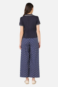 Princess Highway - Sweet Heart Emb Blouse - navy